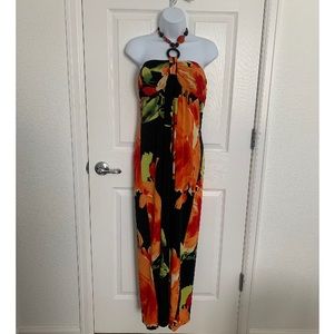 Valerie Bertinelli Orange Floral Dress